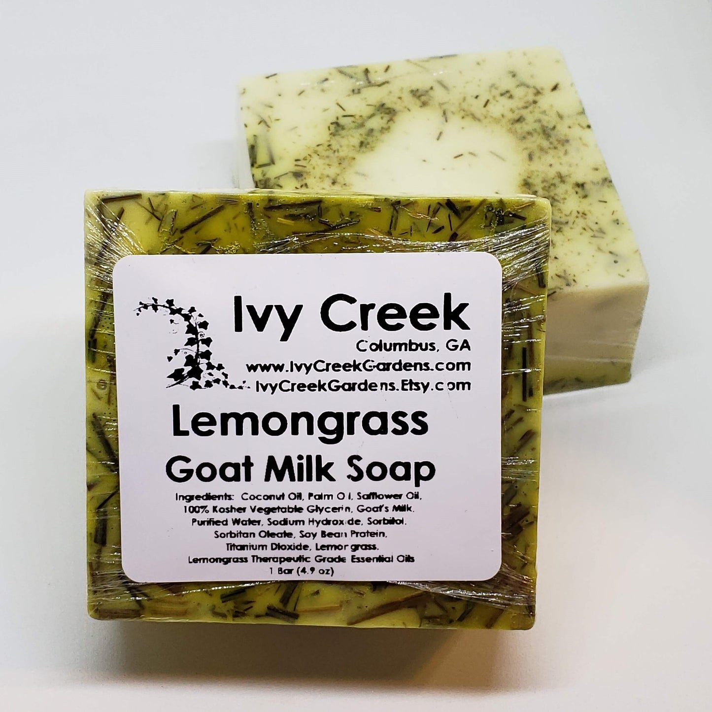 Ivy Creek Lemongrass Goat Milk Soap | Natural Handmade Soap | Holistic Soap | 4.9 oz