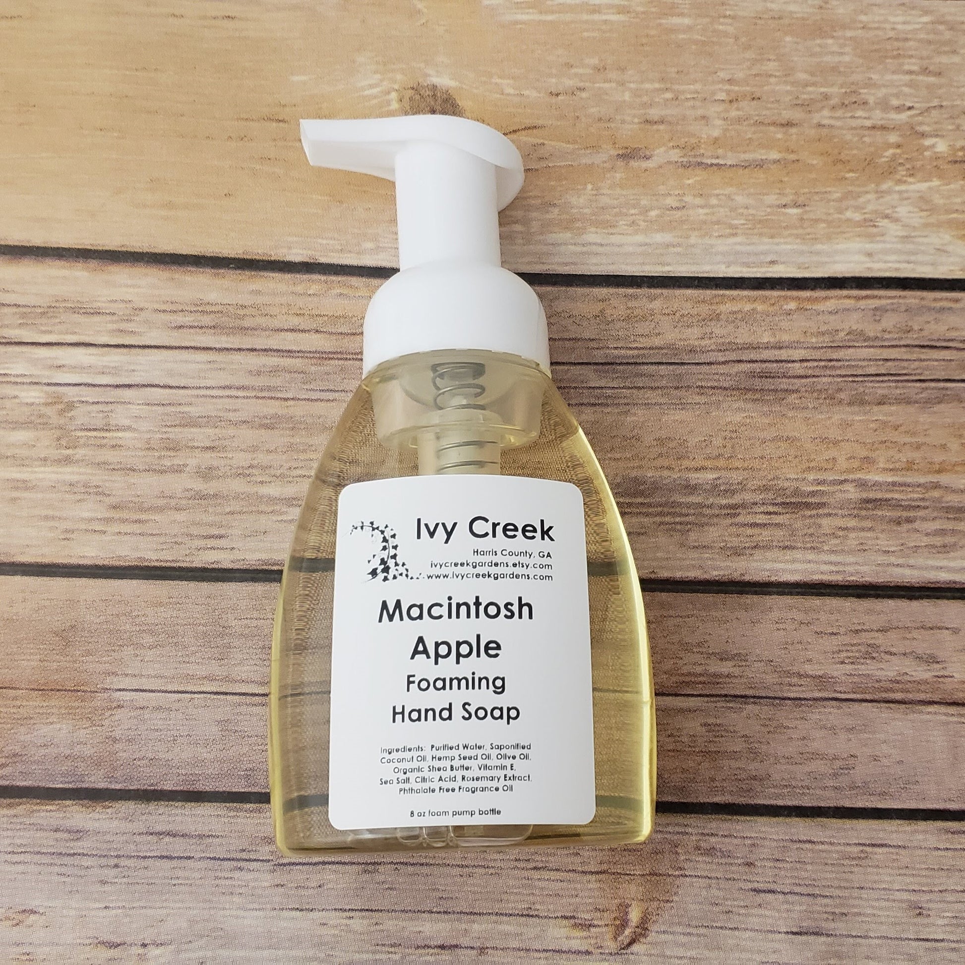 Ivy Creek Macintosh Apple Foaming Hand Soap | Natural and Moisturizing | Teacher Gift Idea | Classic Crisp Scent - 8 oz foaming pump