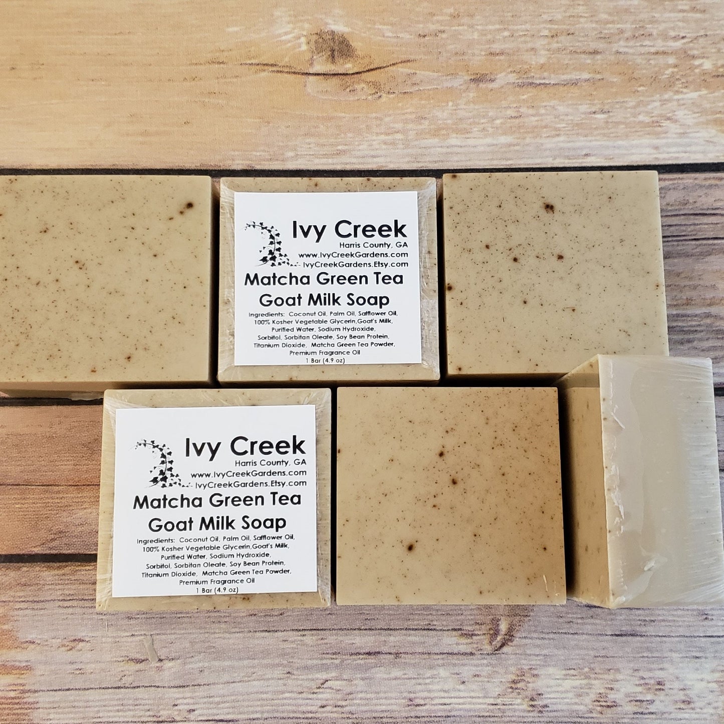 Ivy Creek Matcha Green Tea Goat Milk Soap | Natural and Nourishing | Clean Green Tea Scent - 4.9 oz bar