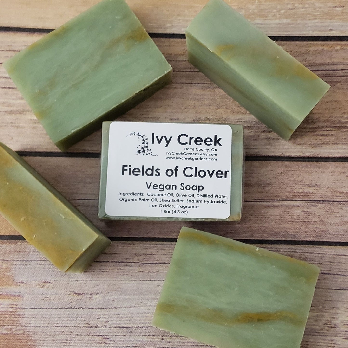 Ivy Creek Fields of Clover Soap - Vegan, Natural Soap - Handmade Soap Gift - 4 oz