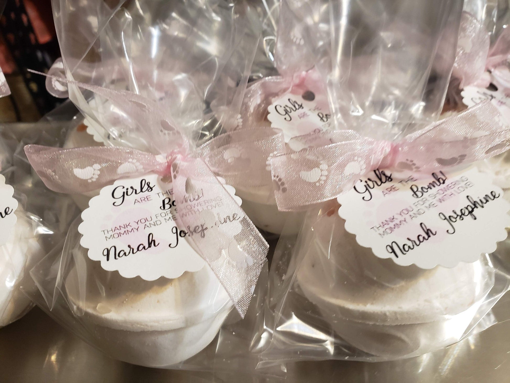 Ivy Creek Girls Are The Bomb Pink Himalayan Salt Bath Bomb - Baby Shower Favors - Stress Relief - Bath Bombs - Bath and Body - Bath Fizzies