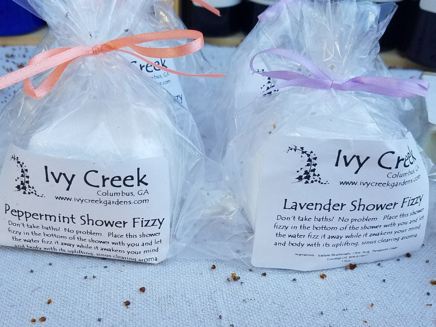 Ivy Creek Shower Fizzies, Shower Aromatherapy, Natural, Holistic, Sinus Fizzies