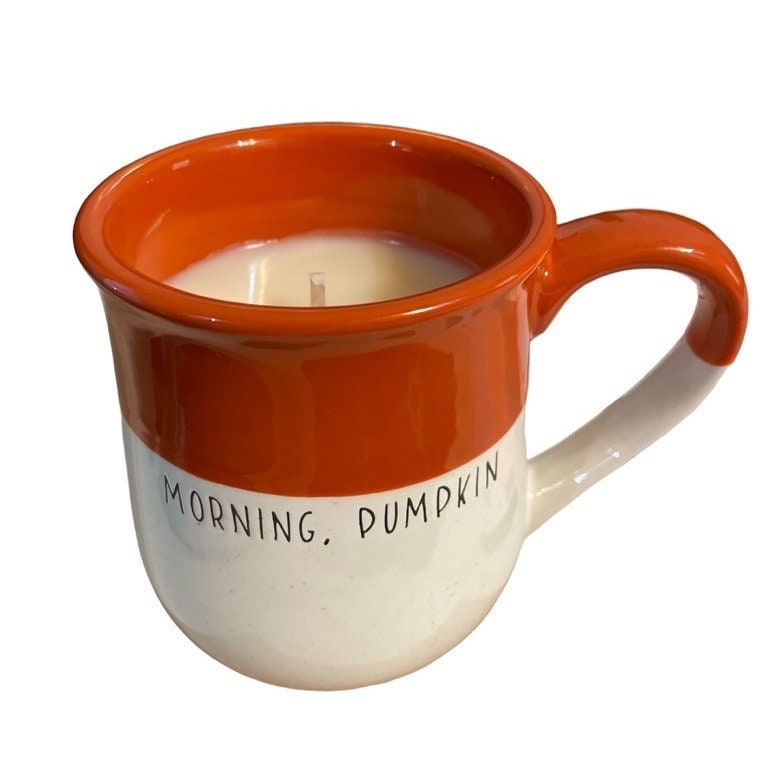 orning, Pumpkin Coffee Mug Candle | No 6 | Toasted Pumpkin Spice Soy Blend Candle | Hand Poured | 12 oz | Cotton Wick | Small Batch