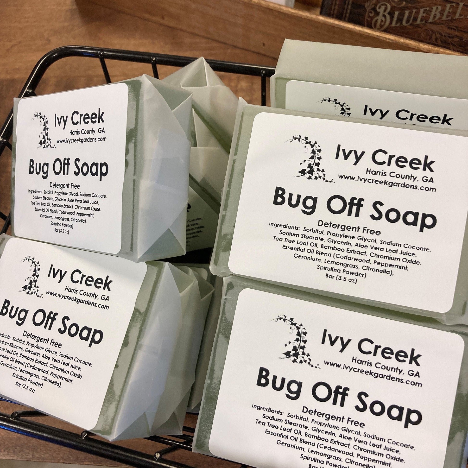 Ivy Creek Bug Off Soap | 100% Natural Bug Repellent Soap | Camping Soap | Citronella, Lemongrass, Cedarwood | Kid and Pet Safe | 3.5 oz