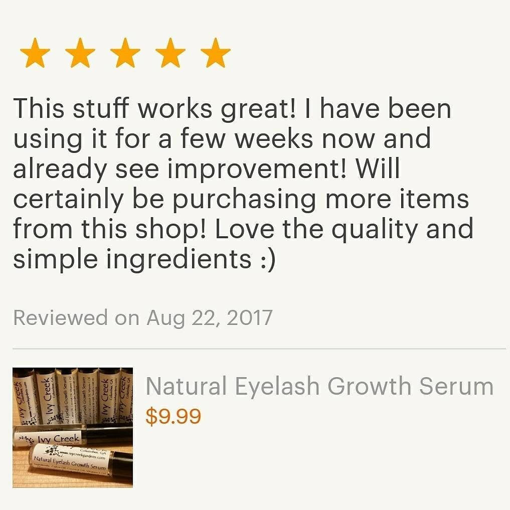Ivy Creek Natural Eyelash Growth Serum | Eyelash and Brow Enhancer | Nourishing and Strengthening Formula