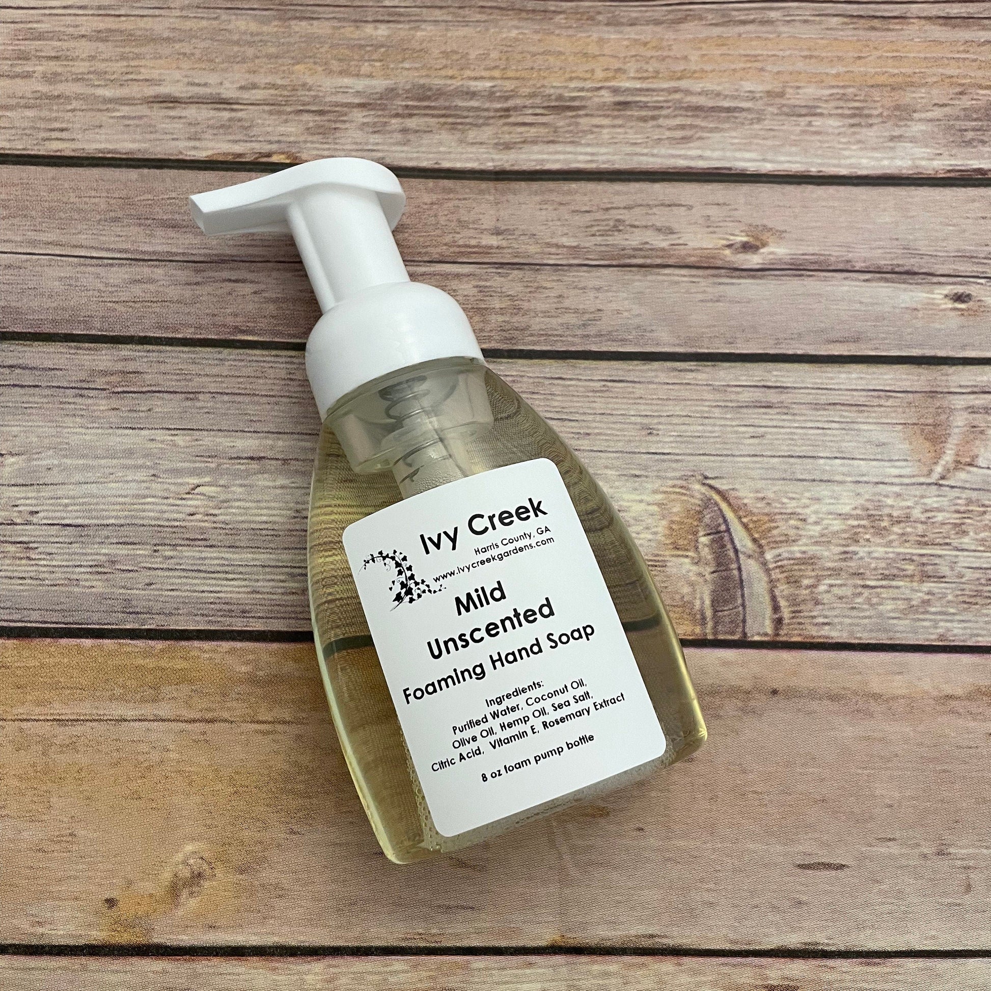 Ivy Creek Mild Unscented Foaming Hand Soap | Foaming Hand Soap | Natural Hand Soap | 8 oz