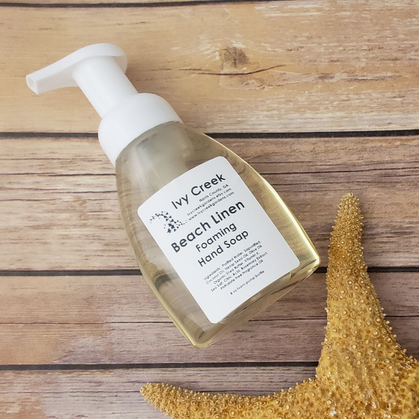 Ivy Creek Beach Linen Foaming Hand Soap - Natural and Moisturizing Hand Soap - Clean and Calming Scent - 8 oz