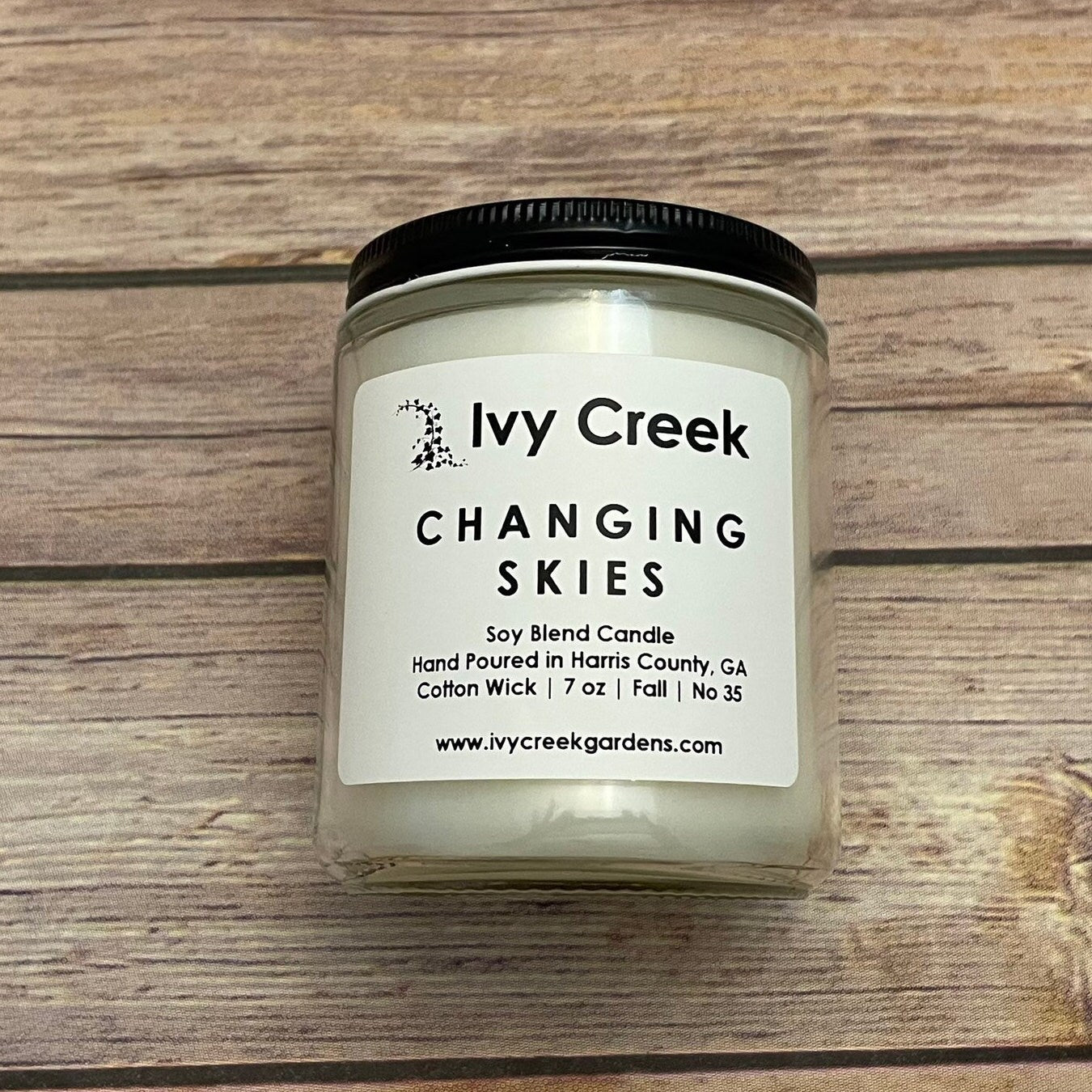 Ivy Creek Changing Skies 7 oz Soy Blend Candle | Hand Poured | Cotton Wick | Small Batch | Clean Burning | Container Candle