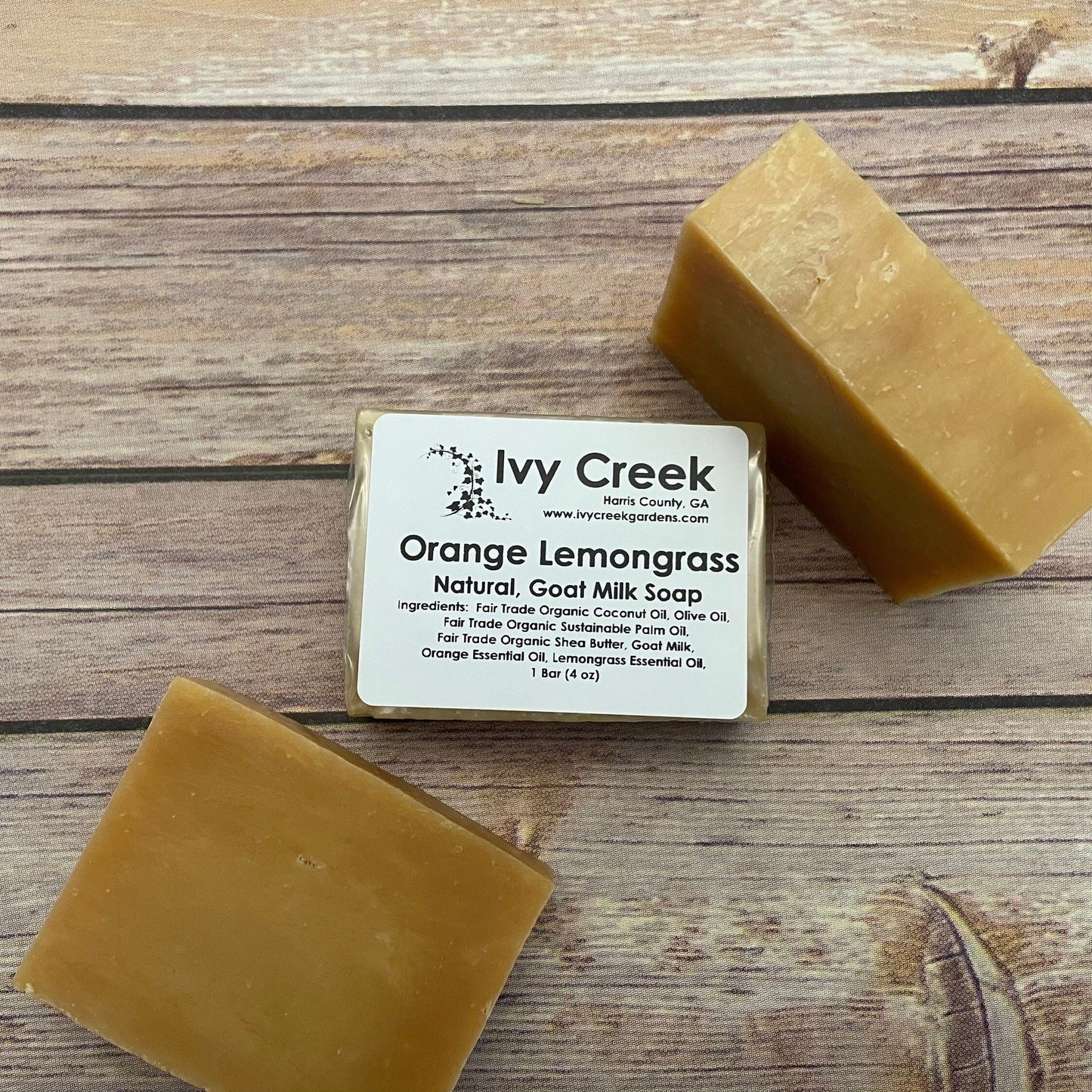 Ivy Creek Orange Lemongrass Goat Milk Bar Soap | Natural, Holistic Soap for Her | Moisturizing and Nourishing | Gifts for Mom | 4 oz