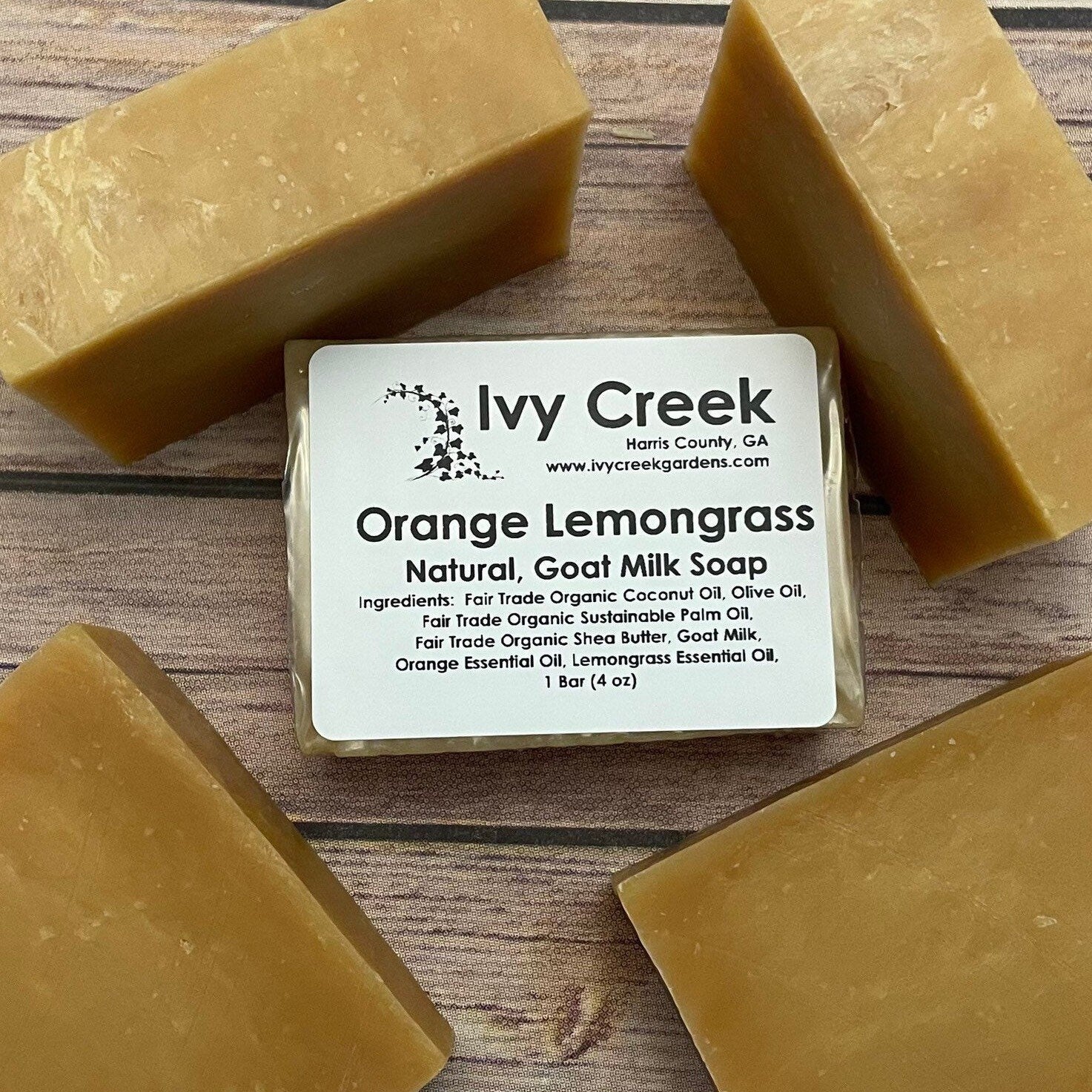 Ivy Creek Orange Lemongrass Goat Milk Bar Soap | Natural, Holistic Soap for Her | Moisturizing and Nourishing | Gifts for Mom | 4 oz