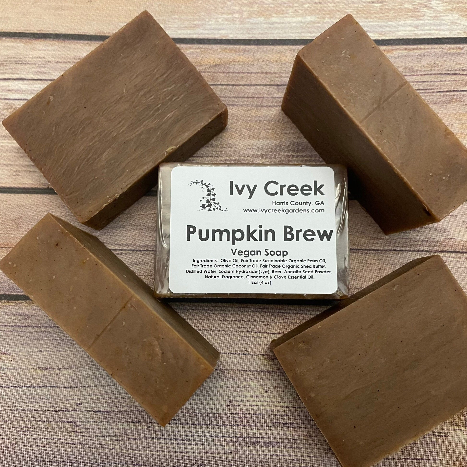 Ivy Creek Pumpkin Brew Vegan Soap | Spicy Pumpkin Beer Soap Bar | Natural and Fair Trade Soap