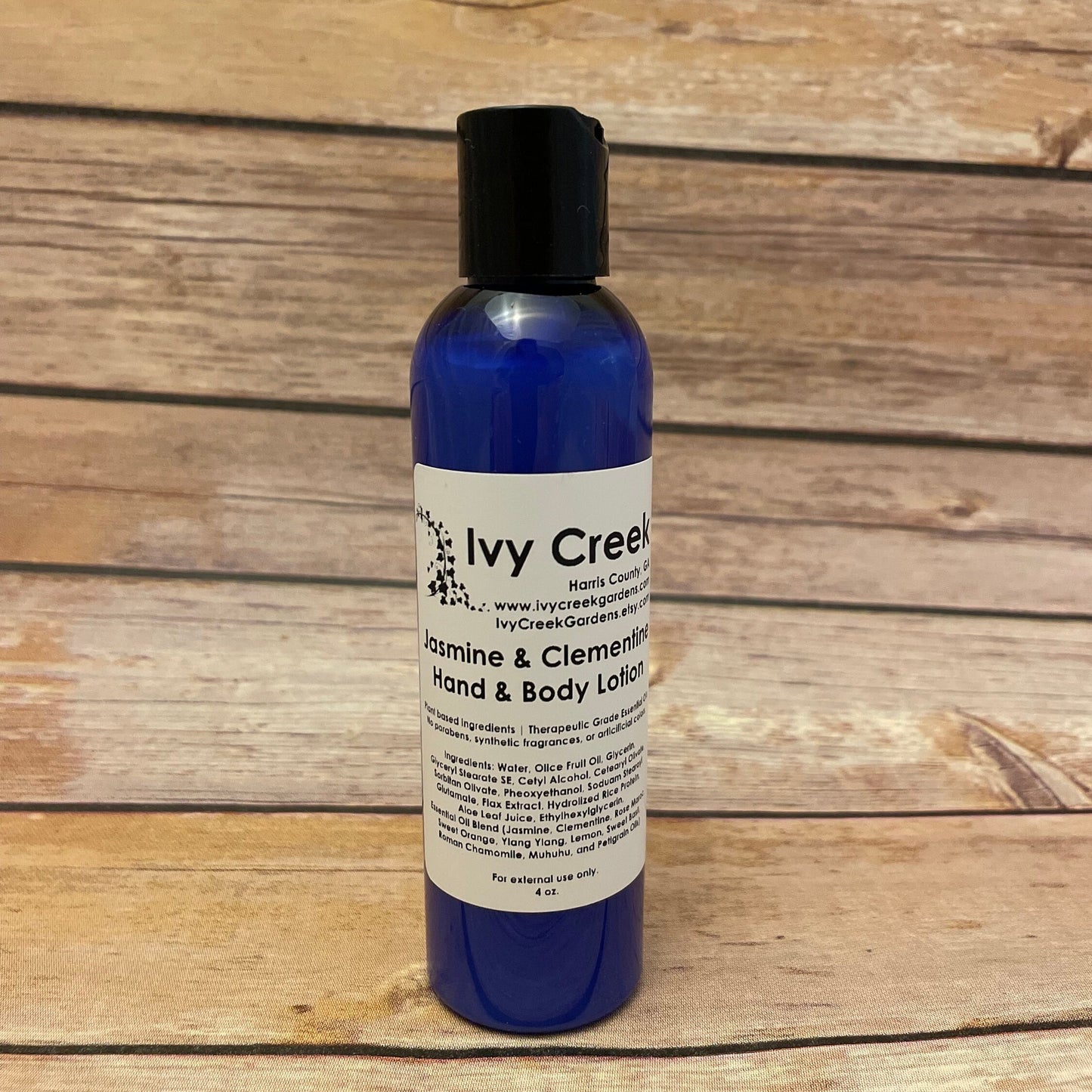 Ivy Creek Jasmine Clementine Silky Smooth Hand & Body Lotion - All-Natural, Holistic Skincare Ready to ship - 4 oz