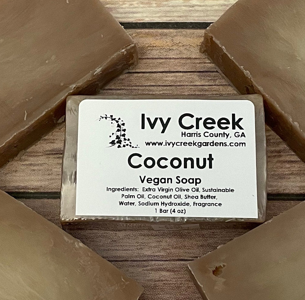 Ivy Creek Coconut Bar Soap - Vegan Soap - Tropical - Fragrance-Free, Vegan, 4 oz