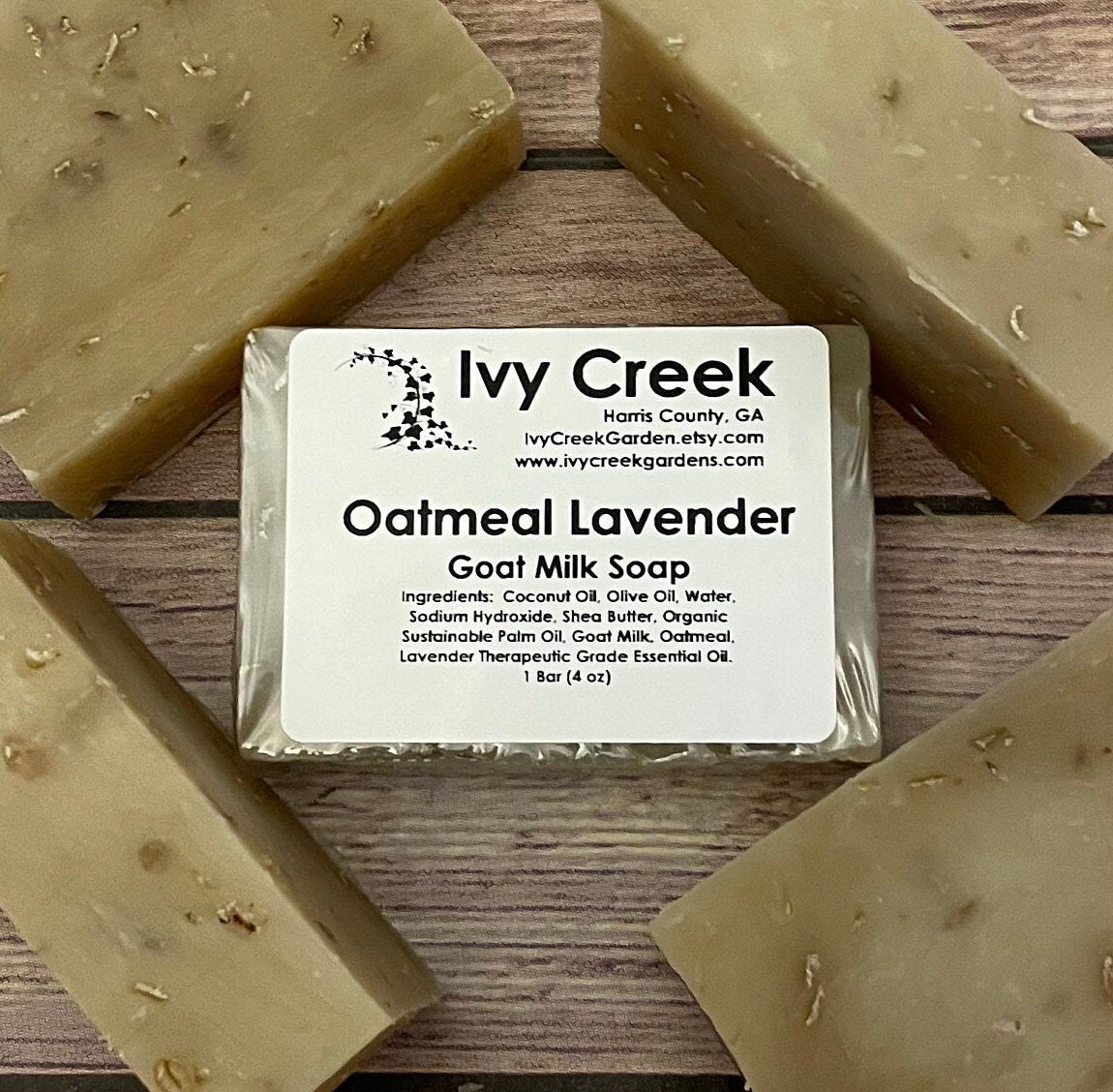 Ivy Creek Oatmeal Lavender Goat Milk Soap | Gentle Natural Soap | Nourishing Soap Bar - 4 oz