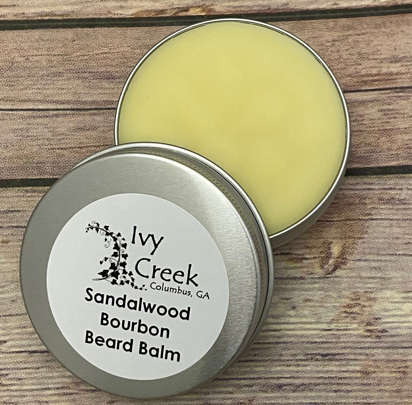Ivy Creek Sandalwood Bourbon Beard Balm | Natural Conditioning for Your Manly Whiskers | 2 oz | Ready to Ship