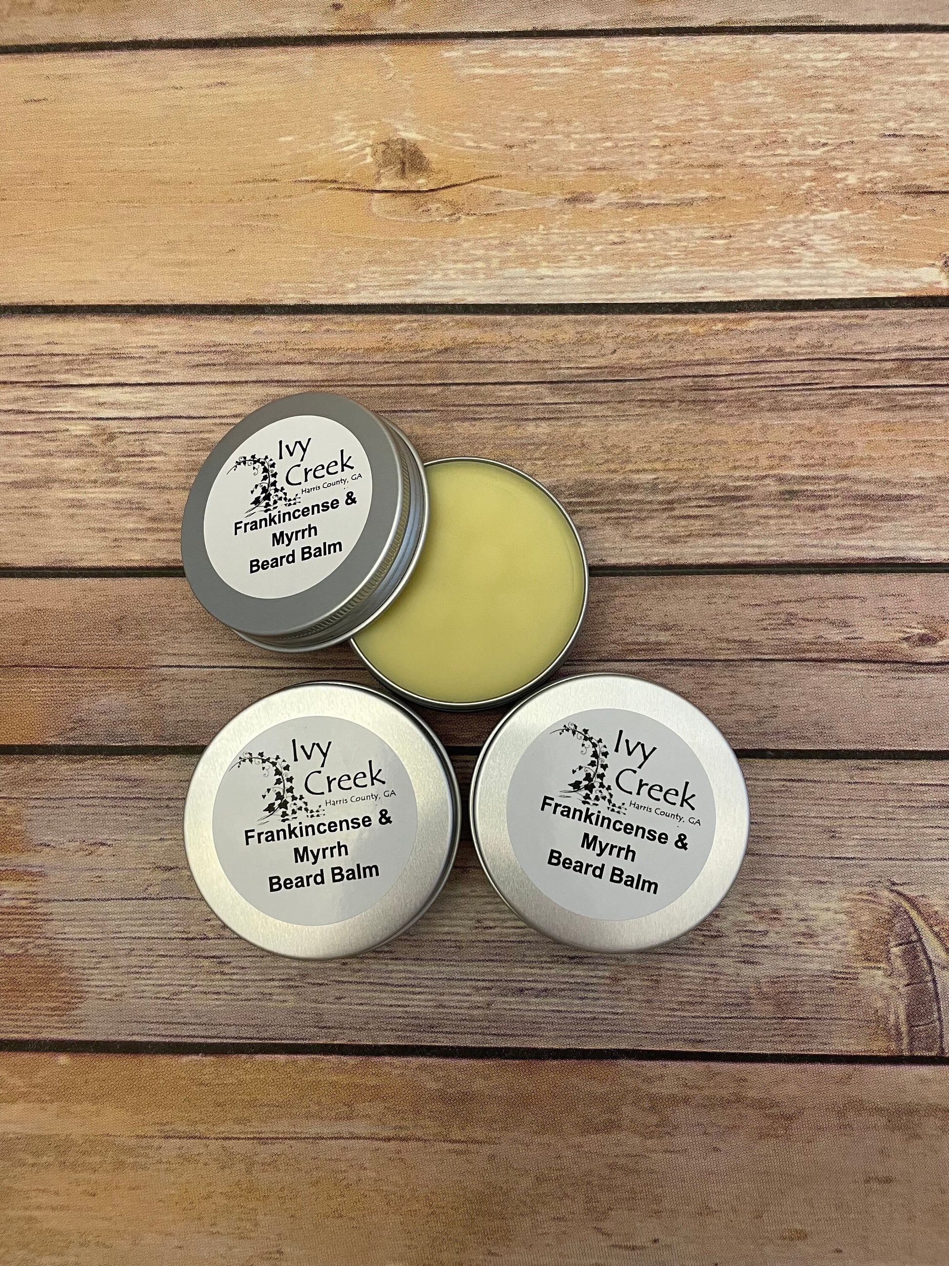 Ivy Creek Frankincense & Myrrh Beard Balm | Natural Conditioning for Your Manly Whiskers | 2 oz | Ready to Ship