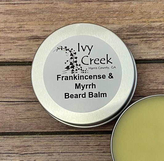 Ivy Creek Frankincense & Myrrh Beard Balm | Natural Conditioning for Your Manly Whiskers | 2 oz | Ready to Ship